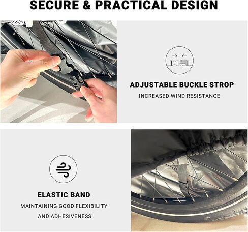 Himiway UPGRADE Bike Cover for 1 Fat Tire Bike or 2 Bikes THICKENED Bicycle Cover 600D Heavy Duty Ripstop Material Bike Rain Cover IP65 Waterproof Outdoor Storage Anti Dust Rain Snow UV for All Bikes in Saudi Arabia