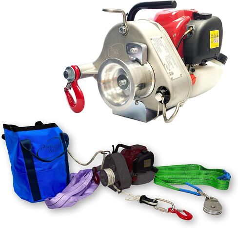 Portable Winch PCW3000-A Gas-Powered Capstan Winch with Accessories - 1,600 lbs Pulling Capacity Winch, Honda GX-35 Engine Portable Gas Winch for Hunting, Logging, and Towing in Saudi Arabia