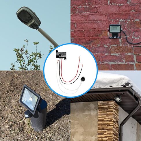 مستشعر كهروضوئي OhLectric - مفتاح كهروضوئي صغير بجهد 120 فولت - تصنيف تنجستن 600 وات - مدرج في قائمة UL ومقاوم للطقس - مستشعر خلية ضوئية من الغسق إلى الفجر للإضاءة الخارجية، عبوة من 2 - OL-45170 in Kuwait