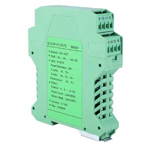 Current Isolator DC 24V Current Isolator Transmitter, 4-20mA PLC Detect Conditioner, Low Consumption DC Current Isolator Transmitter (One in one Out 4-20mA to 0-10V)