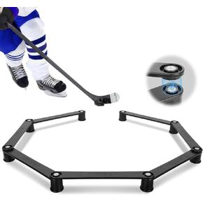 Hikeen 7-Sections Hockey Training Equipment,Magnetic Adjustable Size Hockey Stick Handling Trainer,Portable Stickhandling Training Tool for Puck Control, Reaction Time and Coordination