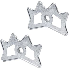 2 Pack Billiard Bridge Head Silver Aluminium Alloy Slip-On Moosehead Bridge Head for Billiard Pool Cue