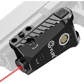 CVLIFE Picatinny Red/Green Laser Sight Magnetic Charging Rechargeable Pistol Laser for 21MM Picatinny Rail Mount, Low Profile Hunting Laser Sight with Ambidextrous Switches
