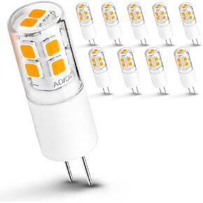 Ziomitus G4 LED Bulbs 10W-20W T3 Halogen 12V Landscape Replacement, JC Bi-Pin Base G4 1.5W AC/DC 12V for RV Under Cabinet Puck Light Chandeliers Track Outdoor Path Lighting,Warm White 2700K (10 Pack)