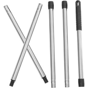 MERRYHAPY Section Stainless Steel Mop Replacement Pole for Household and Commercial Use Broom Rod Compatible with Standard Mop Systems Lightweight and Easy to Use