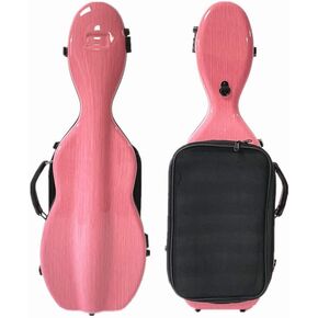 LANDTOM Carbon Fiber 4/4 Full Size and 3/4 Violin Case Violin Backpack With Double Shoulder Straps Pressure-Resistant Wear-Resistant Air Transportable Violin Case With Music Score Bag (Light grey)