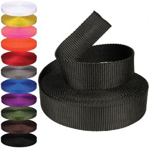 Rope and Cord Nylon Webbing – 1/2 in. Multipurpose Webbing for Cargo Straps, Pulley Lines, and More! – Red, 5 Yards