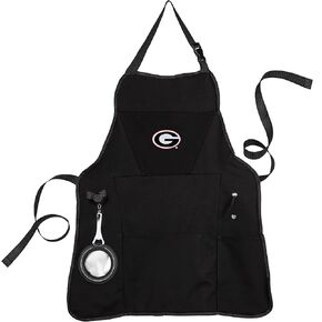 Team Sports America University of Georgia Ultimate Grilling Apron | Bottle Opener and Insulated Beverage Holder | Heavy Duty Durable Cotton Canvas 300 GSM | Machine Washable | Adjustable Straps