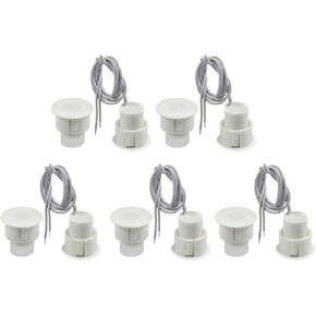 Recessed Door Contacts NC Security Alarm Window Sensors With Magnetic Reed Switch. 3⁄4 Inch Door Contact Position Switches DCS Work with All Access Control and Burglar Alarm Systems White 5pcs