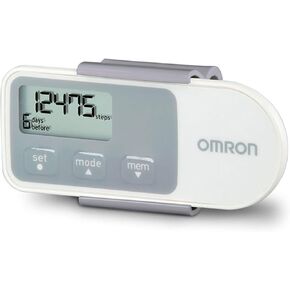 Omron Tri-Axis Alvita Pedometer - Step and Activity Tracker - White, HJ-320