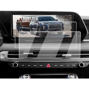 Screen Protector 3 Pcs Compatible with Hyundai Tucson 2022-2024,10.25-Inch GPS+10.25-Inch Dashboard+AC Panel Tempered Glass Screen Protector Accessories 9H Hardness Tempered Glass- HD, Easy to instal & Anti Fingerprints
