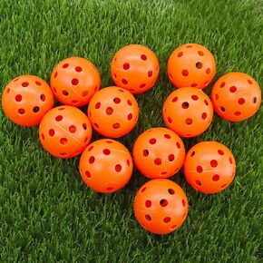 Golf Practice Balls for Backyard Indoor Use Mix Color Plastic Balls Value 12/30/50 Pack, Lightweight Mini Ball Swing Training Ideal for Men Women Golfer