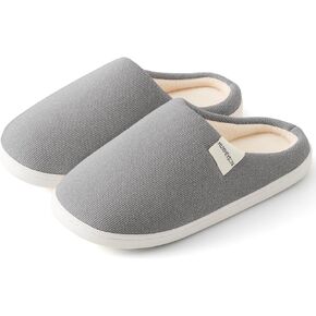 HUXMEYSON Slippers for Women, Womens Slippers Indoor Outdoor with Memory Foam, Cozy & Warm House Slippers for Woman with Anti-Slip Rubber Sole, Black 9-10