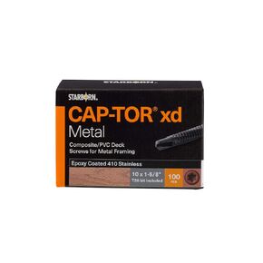 Deckfast Metal (Cap-Tor xd Metal) - Dark Gray (#53) - 350 pc. Deck Pack - 1-5/8" Self Drill - Type 410 Stainless Steel Deck Fastener for Use with Metal Joists & Trex Elevations