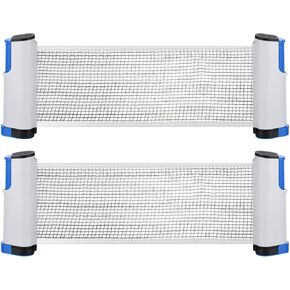PATIKIL Retractable Ping Pong Net for Any Table Portable 6 Feet Table Tennis Net and Post Equipment Up to 2 inch for Family Game