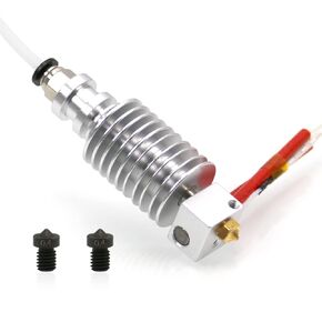 V5 J-Head i3 Mega Hotend 12V 40W with 2pcs Hardened Steel 0.4mm V6 Nozzles for Anycubic i3 Mega S X Series 3D Printer Extruder Hotend