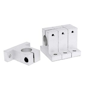 FKG SK20 Aluminum Linear Motion Rail Clamping Guide Support Bracket for 20mm Diameter Shaft, Set of 4