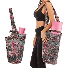 Mookis Yoga Mat Bag | Adjustable Shoulder Strap Yoga Bag | Large Size Pocket and Zipper Pocket | Multipurpose and Beautiful Yoga Mat carrier Bag Fits All Your Stuff