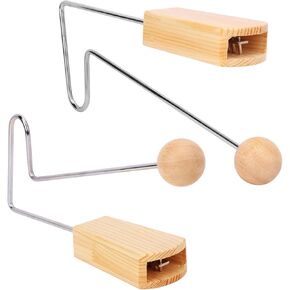 2 PCS Vibraslap Percussion Instrument, Wood and Metal Musical Vibra Slap Percussion Instrument for Adults, Vibra Slap for Percussion, Vibraphone, and Flexatone Enthusiasts
