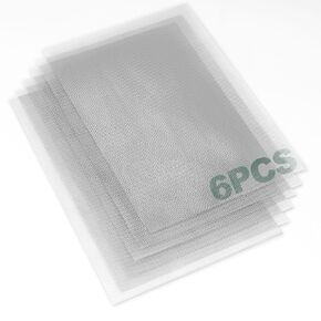 6PCS CHAYUFUN 304 Stainless Steel Wire Mesh Screen, 1mm Hole 20 Mesh, No Rust and Sturdy, Easy to Cut, Heat-Resisting Metal Mesh for Vent, Window Screen Mesh, Cage, Filter Mesh, DIY Projects, etc