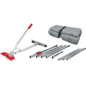ROBERTS Junior Power Carpet Stretcher - 12-Piece Value Kit with Adjustable Locking Tube and Rolling, Interlocking Cases