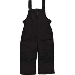 LONDON FOG BOYS' Classic Heavyweight Snow Bib Ski Pant Winter Snowsuit, Solid Black, 14-16