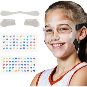 Girls Nose Guard for Broken Nose Adjustable Basketball Baseball Sports Face Mask with Foam Padding for Youth Teens