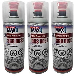 SprayMax 3680033، 2K Epoxy Rust-Cure Primer، رمادي، إيروسول (3)