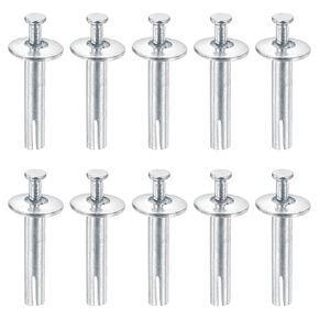 1/4" x 1"(D x L) Drive Expansion Anchors - 10Pack - Good for Concrete Drywall - Carbon Steel Hammer Drive Nail - Silver