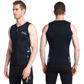 سترة LayaTone Wetsuit للرجال والنساء 2 مم من النيوبرين بدون أكمام مع سحاب أمامي، للسباحة والغوص وركوب الأمواج والغطس والتجديف in Kuwait