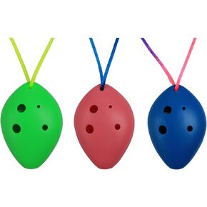 3Pcs 6 Holes Ocarina Soprano C Key ABS Plastic Handmade Musical Instruments Gift Blue Pink Green
