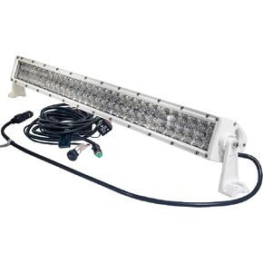 32" 4D-Series OZ-USA® White Powder-Coated Marine Grade LED Lightbar Combo Spot/Flood Beam