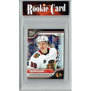 Certified Mint+ Connor Bedard 2023 Topps Now #52 Sets Chicago Blackhawks Points Record Rookie Card Sticker