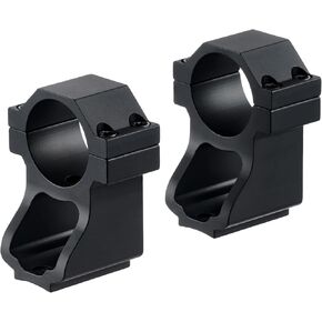 Hiram Rifle Scope Rings with See-Through Bases 2 Pack, 1 Inch Scope Mounts for Ruger 10/22 Series, High Profile Scope Mounts for 25mm Scopes Optics and More, Set of 2
