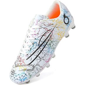 Boys' Soccer Shoes Kids Firm Ground Soccer Cleats Girls Turf Shoes Outdoor Trainning Shoes Football Shoes(Toddler/Little Kid/Big Kid)