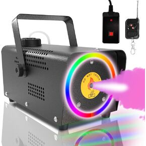 IMONE Fog Machine,Fog Machine Outdoor 48 Led Lights,Smoke Machine Party with Wireless Wired Remote,Portable Smoke Machine Fog Halloween Decorations,Halloween dj Stage Wedding Fog Machine