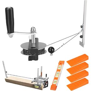 Chainsaw Mill Winch Kit for Chain Saw Milling - Efficient Chainsaw Accessories with Lever Arm, Perfectly Balances the Saw Mill, Easier and Smoother (Winch Kit + 4 Tree Felling Wedges)