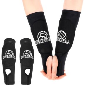 أكمام ذراع للكرة الطائرة، أكمام ذراع للكرة الطائرة، واقي معصم للكرة الطائرة مقاس 10.2 بوصة مع وسادات إسفنجية ناعمة وفتحة للإبهام، أكمام ذراع للكرة الطائرة للفتيات والفتيان، وسادات للذراع للكرة الطائرة (أسود، زوج واحد) in Kuwait