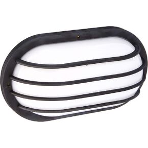 Nuvo Lighting 77/858 Bulkhead 1-Light Oval Cage 60W A19, White