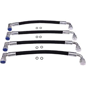 JZGRDN 4PCS Hydraulic Hose AW29374 Compatible with John Deere D120 H120 H130 H160 H165 120E 120R 200X 200CX 210 300 300X 300CX 300E 300R 400E 400X 400CX 410 419 420 430 512 Front Loaders
