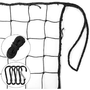 Baseball Softball Backstop Nets - Heavy Duty Sports Nets, Sports Netting Barrier with 33FT Rope & Key Chains,#18 Nylon Baseball Netting