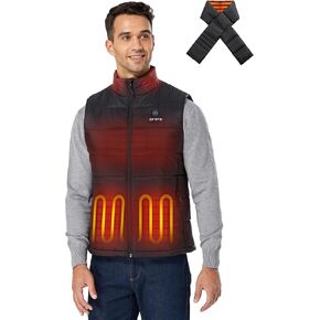 سترة ORORO للرجال قابلة للتدفئة (أسود، L) ووشاح مُدفأ (55 بوصة) in Kuwait