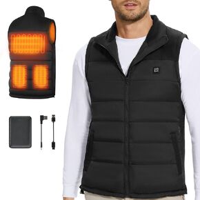 Heated Vest Women's with Power Bank, Men's Heated Vest with Electric USB Body Warmer