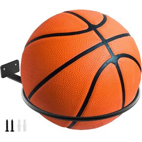 shikaman Basketball Holder Wall Mount Soccer Display Rack Metal Universal Ball Display Rack Stand for Basketball Football Volleyball