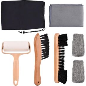 Pool Table Brush for Felt Billiard Table Brush Set Billiard Pool Table Felt Cleaner Accessories with 2 Wooden Pool Table Brushes/Pool Cue Cleaning Cloth/Sticky Lint Roller