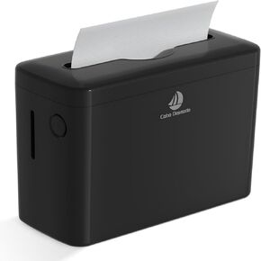 Countertop Paper Towel Dispenser Multifold Trifold C fold- Bathroom Commercial Hand Paper Towel Dispenser Holder for Kitchen Bathroom Toilet Hotel, 200 Sheets Refill Reminder (Black)