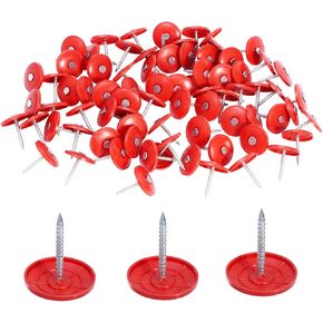BHTOP Plastic Cap Nails, 2000 Pcs Roofing Nails, 1 inch Galvanized Tar Paper Nails for Roofing, Roofing Nail Caps for House Wrap Fastening Foam Board Roofing Felt Insulation Film