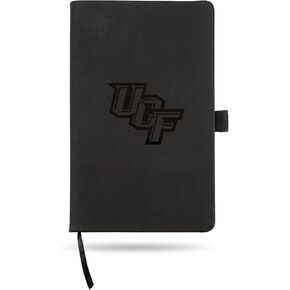 Rico Industries NCAA Central Florida Knights Black Laser Engraved Small Notepad Jounral/Notepad 8.25" x 5.25"- Office Accessory