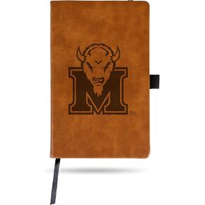 Rico Industries NCAA Marshall Thundering Herd Brown Laser Engraved Small Notepad Jounral/Notepad 8.25" x 5.25"- Office Accessory