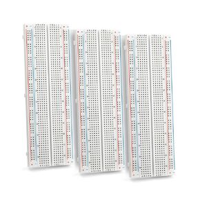 Chanzon 3 pcs Breadboard with 830 Tie Points (MB-102) Solderless Prototype Kit Universal PCB Bread Board Plus 2 Power Rail and Adhesive Back for Small DIY Kits Arduino Proto Raspberry rasp Pi Project